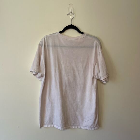 Mardigras Fruit of the Loom L short sleeve t-shirt feather mask party white - Picture 5 of 7